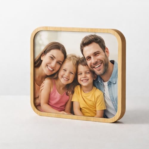 Image of Rangoli Personalized Photo Frame Size- 148mm x 148mm x 10mm | Custom Picture Frame with Your Photo | Premium Tabletop Frame for Home Decor, Gifts for Birthday, Anniversary & Special Occasions.. D-5