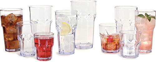 Carlisle FoodService Products Louis Clear Tumbler Short Glass for Restaurants, Catering, Kitchens, Plastic, 8 Ounces, Clear, (Pack of 24) by Carlisle FoodService Products - Used condition - Image 3