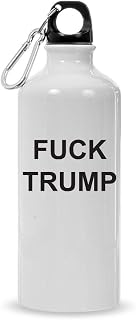 Fuck Trump White Sports 20 oz Water Bottle