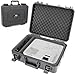 Casematix Projector Travel Case Compatible with Epson VS250 Svga , VS350 xga , VS355 wxga Projectors , Hdmi Cable and Remote with Custom Foam Compartment and Hard Shell Protection