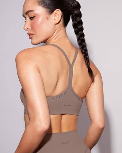 Image of PAVOI ACTIVE Yoga Racerback Bras for Women - Buttery Soft Low Support Scoop Neck Y-Back Thin Strap Sports Bra - FlexFlow
