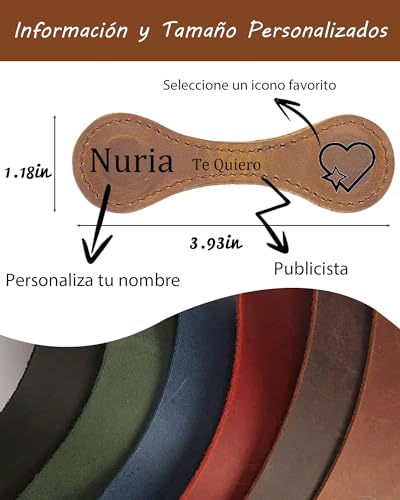 Variante de zyinoant marcapáginas personalizado cuero magnético 10×3 cm