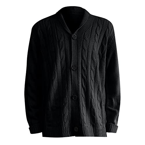 Sweaters Men's Cardigan Casual Shawl Long Sleeve Solid Button Knitting Sweater2