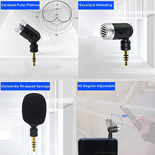 Gintooyun Smartmic Mini Trrs Condenser Microphone,3.5Mm Flexible Microphone For Video Vlogging,Camera,Video Conference,Laptop, Etc (Black-Trrs) #TOP1