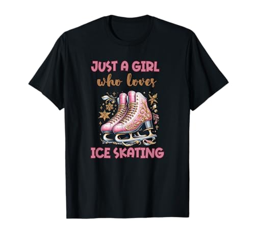Just a girl who loves ice skating design amusant et élégant t-shirt