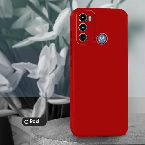 Image of Back Cover for Motorola Moto G40 Fusion 4G / G60 4G | Full Camera Protection | Premium Liquid Silicon Case | Flexible Bumper Case for Motorola Moto G40 Fusion 4G / G60 4G (Red)