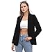 Womens Casual Blazers Open Front Long Sleeve Fashion Suit Jacket Work Office Suit 2025 Spring Fall Trendy Black S