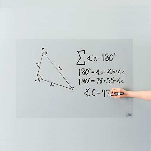 Image of Think Board Premium (Clear) Peel & Stick Dry Erase Board Film (Marker and Cleaning Spray included) - 24 inchx36 inch
