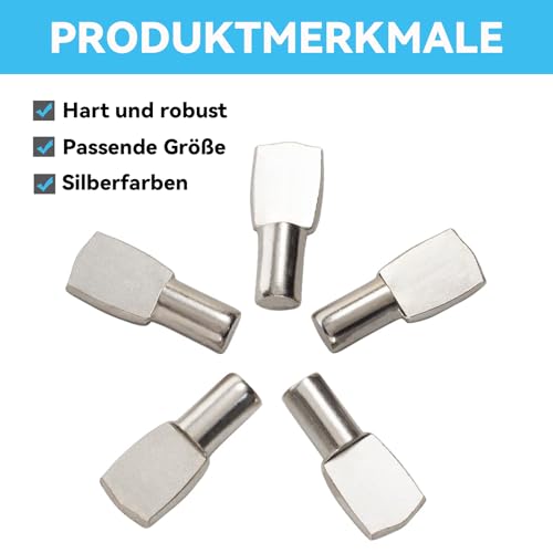 MANICAF 50 Stück Regalbodenträger, 10mm Bodenträger, Einlegeboden Halter Regalbodenhalter, Regalbrett Halterung, Regalträger für Möbel, Schränke, Schränke, Bücherregale, Regale