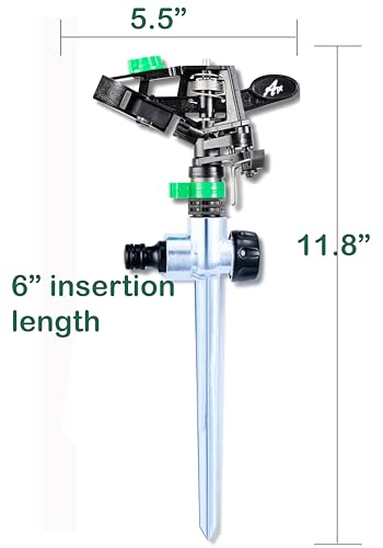 Pulsating Impact Sprinklers for Yard, Lawn & Garden, 80 to 5800 Ft. Sq. Adjustable Spray (2Pcs) - Image 6