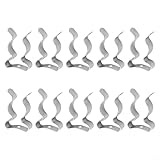 Vasiumic Werkzeug-Feder-Frottee-Clips, 10 Stück, robuste Wandhalterung, Aufbewahrungs-Clips, Manganstahlhalter für Garage, Schuppen, Werkstatt, Werkzeuge, Besen, Rechen, 6–50 mm (19 mm)
