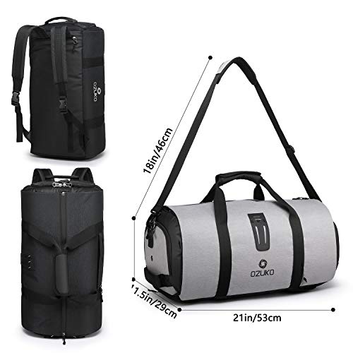 Weekender Bag Carry on Garment Bag, Suit Bag, Travel Duffel Bag for Men Women (black)