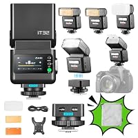Godox iT32 TTL Mini Camera Flash with X5O Trigger for Olympus Panasonic, 2.4G HSS 1/8000s Camera Flash, Compatible with Olympus E-M10 III, E-M1, E-M10 II, PEN-F, E-PL8, E-P5, Panasonic G85, GX85