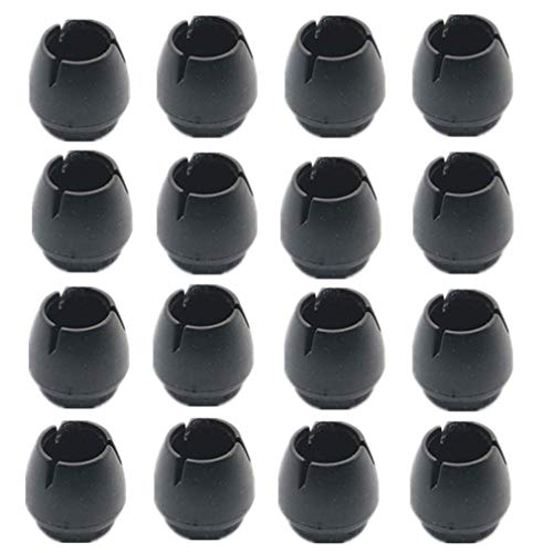 16 piezas de tapas de patas de silla negras con protector de piso de silicona de fieltro antideslizante para evitar arañazos Cubiertas de pies de muebles Cover