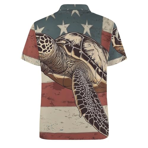 Polo transpirable de mujer con estampado de tortuga marina y bandera 6