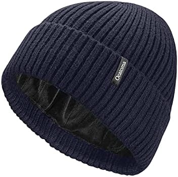 Ocatoma Beanie for Men Women Warm Winter Knit Cuffed Beanie Soft Warm Ski Hat Unisex Gifts for Men Women