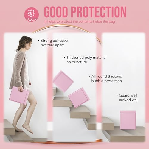 Image of Fuxury Bubble Mailers 8.5x12 inch Large Bubble Envelopes 40 Pack Usable Size 8.5x11 inch Thick Padded Mailers for Mailing Books Magazines Clothes Small Business, Light Pink #2