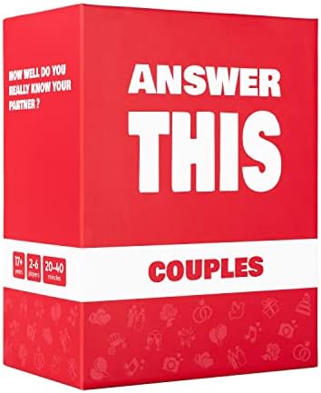 Answer This - Couples - How Well Do You Know Your Partner? Relationship & Conversation Card for a Date Night or Party Cool Anniversary Valentines Gift
