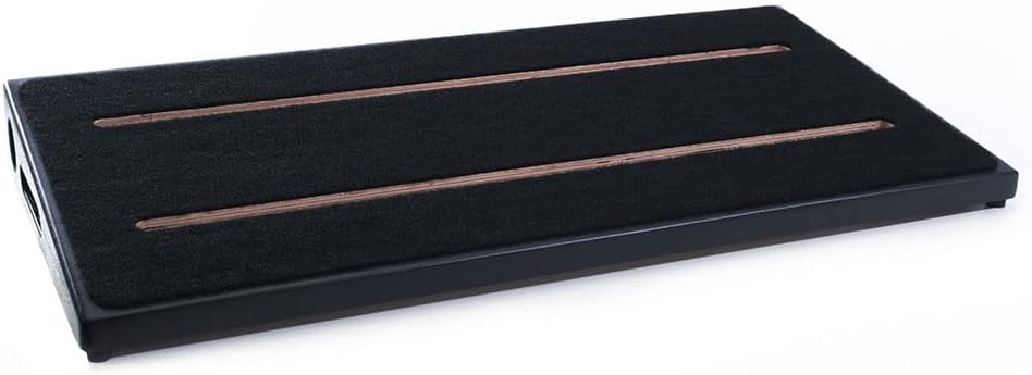 Ruach Midnight (Black) Hardwood Wooden Pedalboard for Effects Pedals and Case Size 4