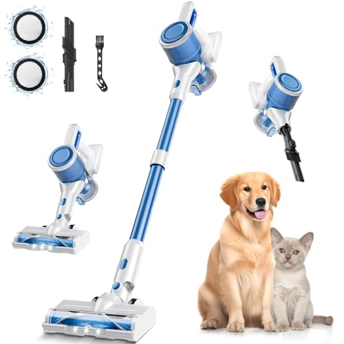 BSNAW Cordless Vacuum Cleaner, 8-in-1 Lightweight Stick Vacuum 45Min Runtime, Anti-Tangle Vacuum with Rechargeable Battery for Hardwood Floors, Carpet, Pet Hair, Under Furniture Cleaning, W-N505 by BSNAW - Used condition - US$41.20