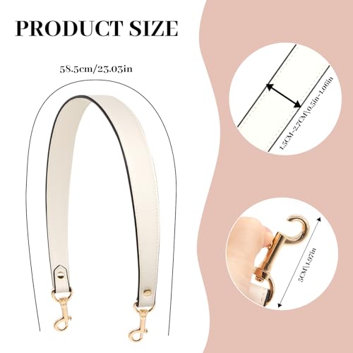 Sangle de sac en cuir véritable blanc LJCZKA pour anse sous le bras