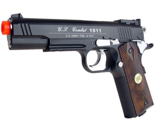 500 fps new full metal wg airsoft m 1911 gas co2 hand gun pistol w/ 6mm bb bbs(Airsoft Gun) - Thumbnail 4