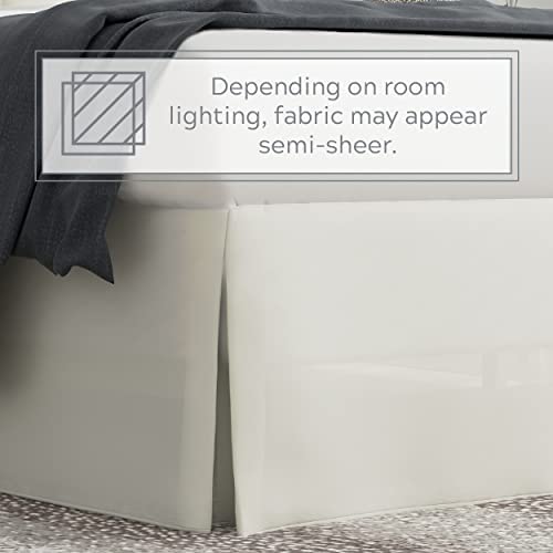 Bed Maker’s Never Lift Your Mattress Wrap Around Bed Skirt, Classic Style, Low Maintenance Wrinkle Resistant Fabric, Traditional 14 Inch Drop Length, Full, Ivory #TOP1
