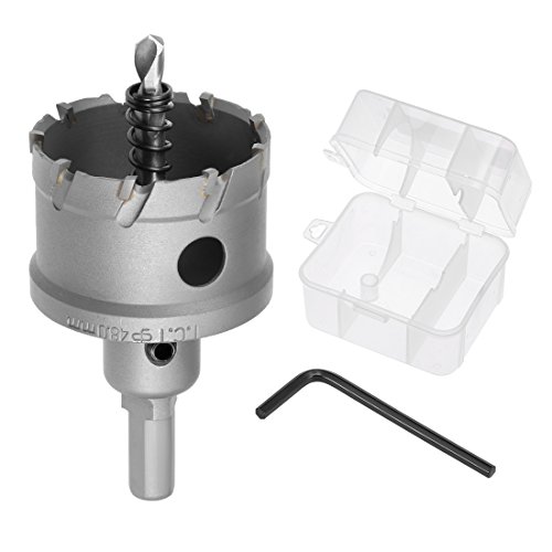 Uxcell Carbide Hole Saw Drill Bit, 48Mm Hole Cutter For Stainless Steel Alloy Cast Iron Copper Metal Sheet, With Limit Step #TOP2