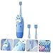 PLAFOPE Boy Girl's Sonic Electric Toothbrush Set Frequency Soft Bristles for Tender Gums Colorful Light Feature Toothbrush Kit No Battery Included