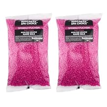 Waxness Spa Choice Hard Wax Medium Creamy Versatile Sparkly Fuchsia 2.2 lb 1kg Pack of 2 4.4 lb