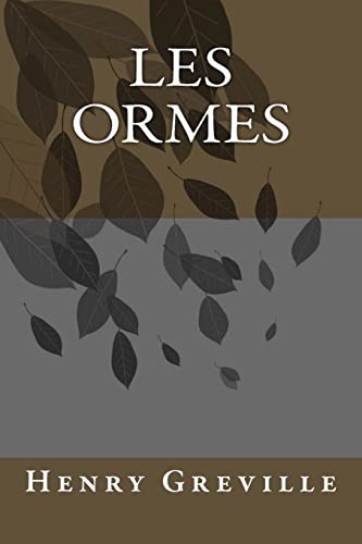 Les ormes [French] 1512344184 Book Cover
