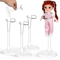 Mikikit 4Er Set Verstellbare Puppenständer Für 20-30Cm Puppen Und Actionfiguren Höhenverstellbare Figurenhalter Für Schaufenster Heimorganisation Und Sammlungen 8.27-10.24 Zoll