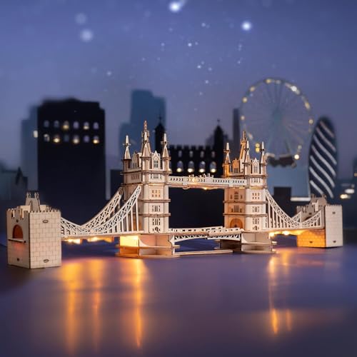 Rolife 3D Wooden Puzzles DIY London Tower Bridge Craft Model Kits for Adults to Build Birthday Gfit for Friends and Family by Rolife - Used condition - Image 6