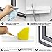 Daily Treasures 19.7Ft Window Draft Stopper Foam Seal Strip with Scraper&Rag,Door Seal Strip Self-adhisive,Cuttable Window Insulation and Door Side Weather Stripping Soundproof, Door Insulation(White)