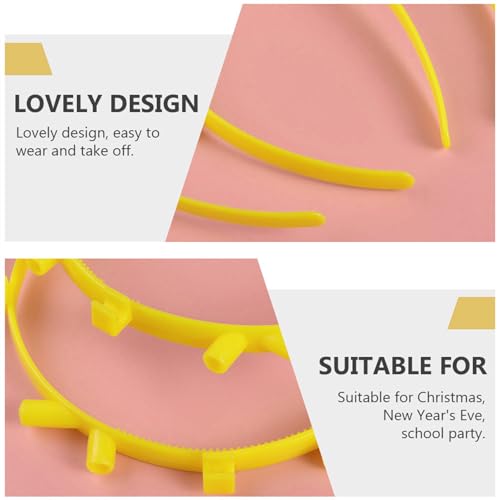 Aros de Cabello Fluorescentes Amarillos para Fiestas de Navidad 7