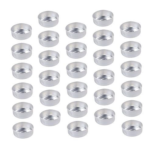 KALLORY 300pcs Aluminum Tealight Cups Empty Candle Tins for Candle Making Tea Light Containers Easy Wick Placement No Scratches Safe for Use