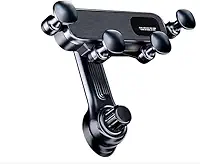 Suporte Celular Veicular Universal Premium para Saída de Ar; Rotação 360°, Simples Instalação, Antiderrapante, Compatível com GPS, Viagem, Chamadas, Aplicativos - 1 Geração