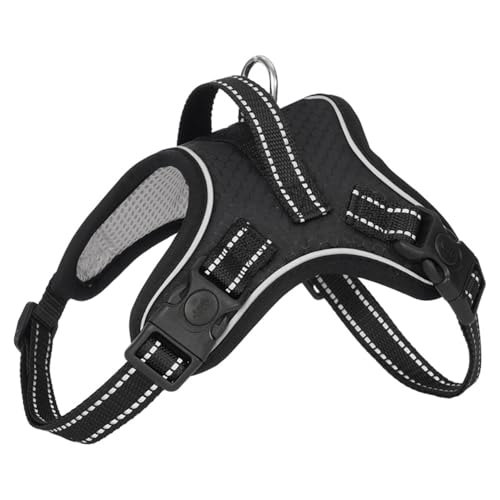 犬用ハーネス ペット用品 ハーネス 反射素材 トレーニング 小型犬 中型犬 大型犬 通気性 調節可能 (M)