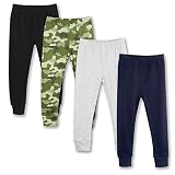 GLASH Kids Baby and Toddler Boys 4-Pack Cotton Pants Camo 3T