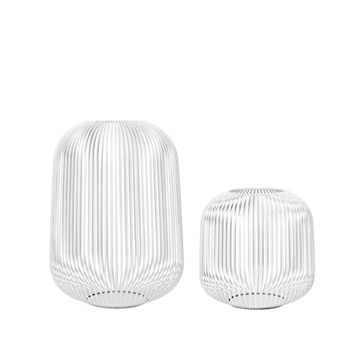 blomus Laterne Lito 2er Set | Weiß | Größe M und L | 28L x 28B x 27H cm...