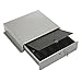 PM Company Securit 04964 Steel Cash Drawer w/Alarm Bell & 10 Compartments, Key Lock, Stone Gray