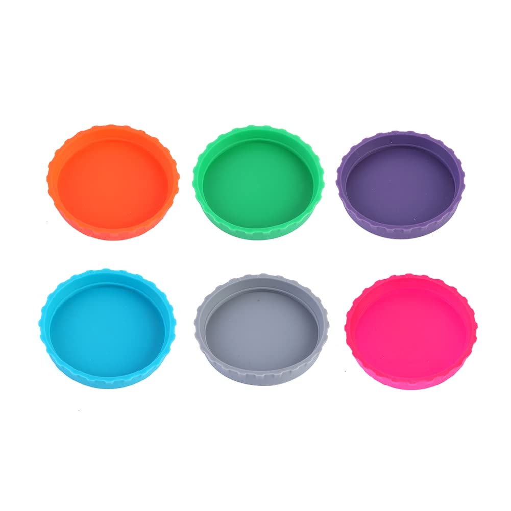 CTRLZS 6Pcs Soda Lid Covers Beverage Can Lid Multi-Color Beverage Can Protector Silicone Can Covers