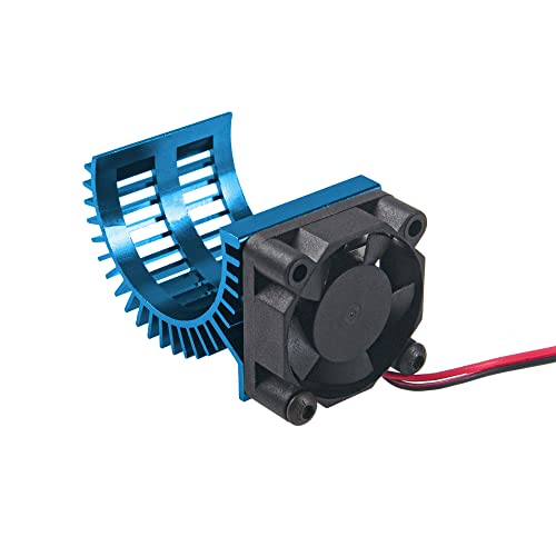 Vgoohobby Rc Motor Heatsink 540 545 550 Brushless Brushed Electric Engine Heat Sink With 5-6V Cooling Fan Compatible With Traxxas Hsp Hpi Wltoys Himoto Axial Tamiya 1/10 Rc Crawler Truck Car (Blue) #TOP4