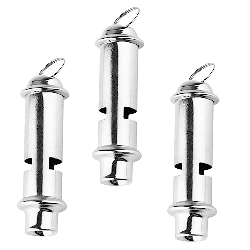 Set de 3 silbatos de emergencia de acero inoxidable miniatura 1