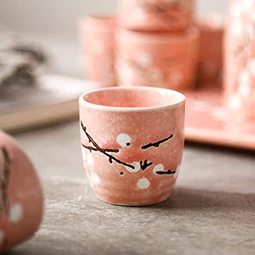 Juego de sake de cerámica tradicional japonesa con diseño refinado de 7 piezas 6