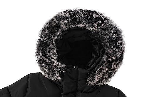 Toddler Coat with Thicken Fur Collar & Hoodie - Warm Winter Puffer Jacket4