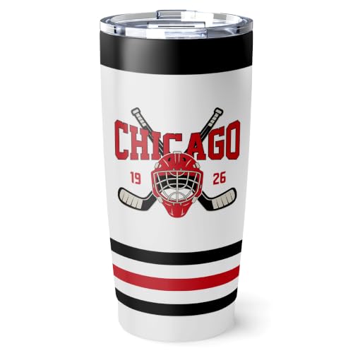 Image of ANTKING Chicago Tumbler 20oz Custom Name Number Travel Mug Gifts | Stainless Steel Insulated Coffee Cup for Men Women