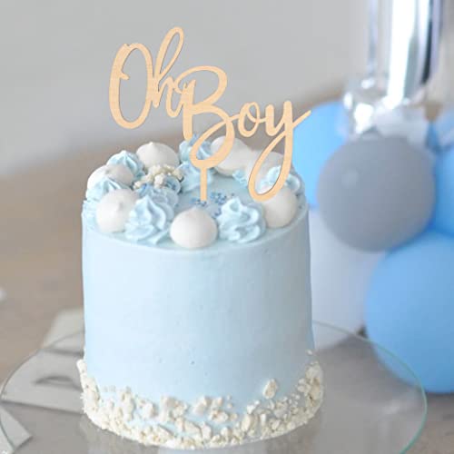 Oh Boy Wood Cake Topper - Oh Baby Cake Topper, Oh Baby Shower, Gender Reveal, Rustic Baby Shower Decor, Cake Topper, Boy Baby Shower (Oh Boy Cake Topper) #TOP3