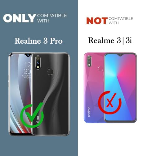 Image of Jkobi Back Cover for Realme 3 Pro (Silicone Clear Shockproof Case with Camera Protection | Soft and Flexible | Transparent)