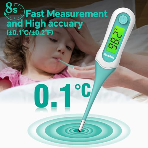 Rongfeng QT001 Digital Oral Thermometer, 8S Fast Reading Thermometer For Adults And Kids thumb #3